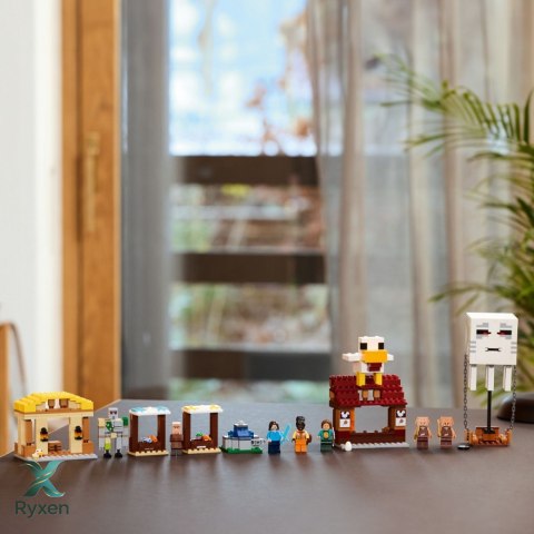 Klocki minecraft 21273 atak balonowego ghasta na wioskę LEGO