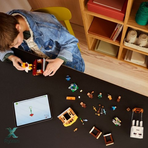 Klocki minecraft 21273 atak balonowego ghasta na wioskę LEGO