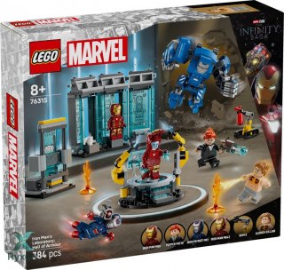 Klocki super heroes 76315 laboratorium iron mana: zbrojownia LEGO