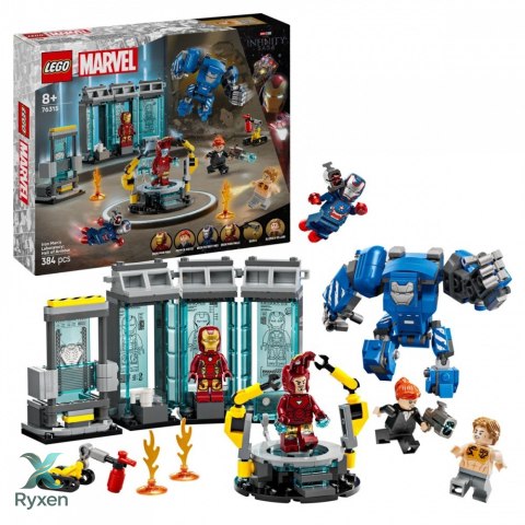 Klocki super heroes 76315 laboratorium iron mana: zbrojownia LEGO