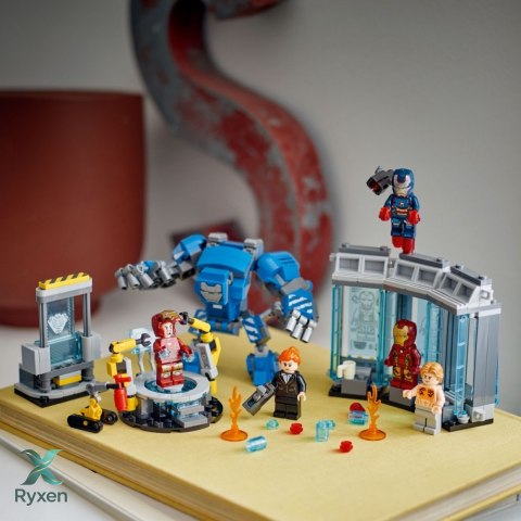 Klocki super heroes 76315 laboratorium iron mana: zbrojownia LEGO