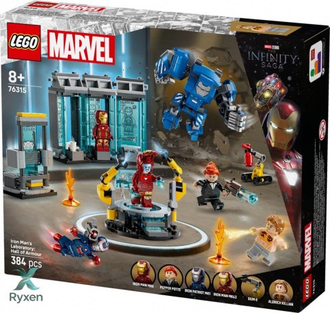 Klocki super heroes 76315 laboratorium iron mana: zbrojownia LEGO