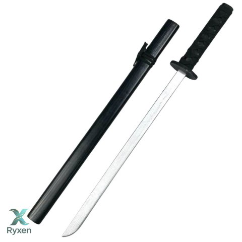 Drewniana Katana Miecz Do Zabawy Treningu Rekwizyt Czarny 70cm LEAN TOYS