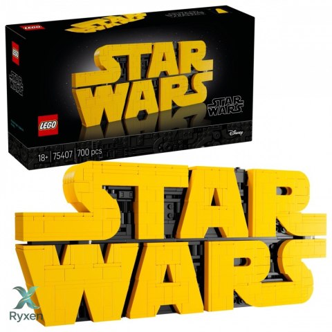 Klocki star wars 75407 logo star wars zbudowane z klocków LEGO