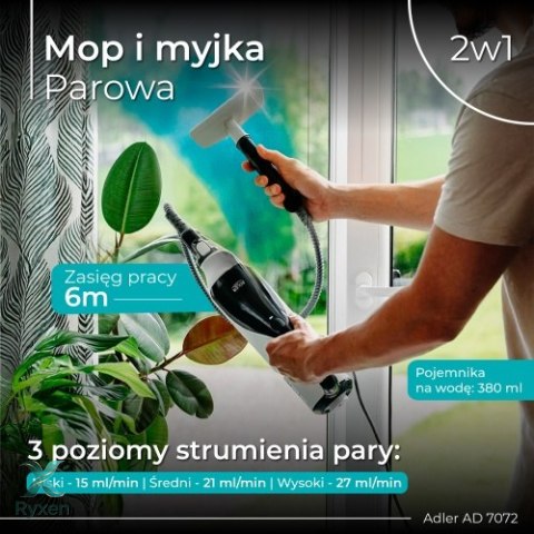 AD 7072 Mop i myjka parowa 2w1 - zestaw akcesoriów ADLER