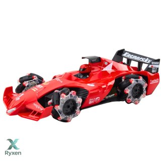 Auto Sportowe Wyścigówka Zdalnie Sterowana RC Efekt Dymu 2.4G Czerwona LEAN TOYS