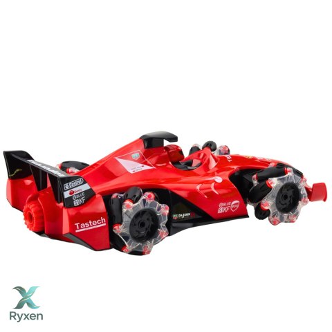 Auto Sportowe Wyścigówka Zdalnie Sterowana RC Efekt Dymu 2.4G Czerwona LEAN TOYS