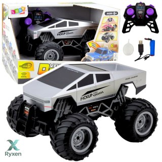 Auto Terenowe Off-Road RC Zdalnie Sterowane Srebrne 1:16 LEAN TOYS