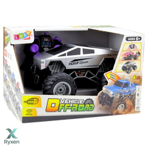 Auto Terenowe Off-Road RC Zdalnie Sterowane Srebrne 1:16 LEAN TOYS