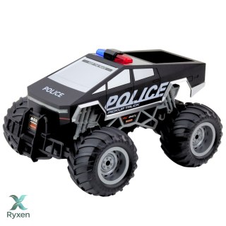 Auto Terenowe Policyjne Off-Road RC Zdalnie Sterowane Czarne 1:16 LEAN TOYS
