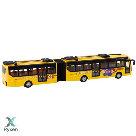 Autobus Szkolny Trolejbus Przegubowy Zdalnie Sterowany RC 1:32 Żółty LEAN TOYS