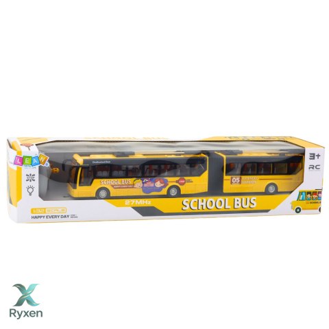 Autobus Szkolny Trolejbus Przegubowy Zdalnie Sterowany RC 1:32 Żółty LEAN TOYS