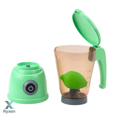 Blender Elektryczny Dla Dzieci Owoce Kubek Światła Dźwięki Zielony LEAN TOYS