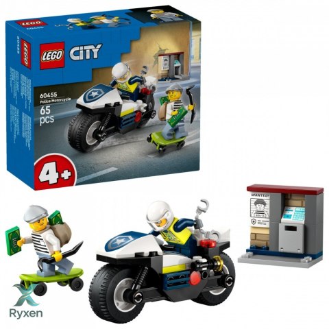 Klocki city 60455 pościg na motocyklu policyjnym LEGO