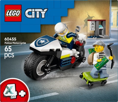 Klocki city 60455 pościg na motocyklu policyjnym LEGO