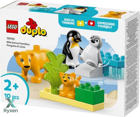 Klocki duplo 10442 rodziny dzikich zwierząt: pingwiny i lwy LEGO