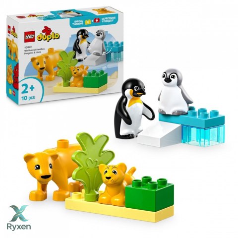 Klocki duplo 10442 rodziny dzikich zwierząt: pingwiny i lwy LEGO