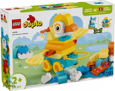 Klocki duplo 10448 3 w 1 zwierzątka na kółkach LEGO