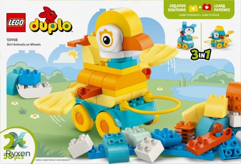 Klocki duplo 10448 3 w 1 zwierzątka na kółkach LEGO