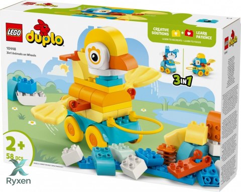Klocki duplo 10448 3 w 1 zwierzątka na kółkach LEGO