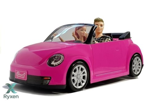Lalka Samochód Auto Coupe Lalki Dźwięk Światła 43 cm Różowy LEAN TOYS