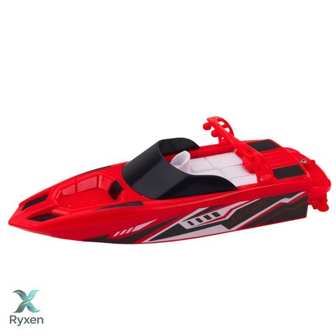 Łódź Motorówka Zdalnie Sterowana RC Biało-Czerwona 15cm LEAN TOYS