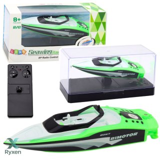 Łódź Motorówka Zdalnie Sterowana RC Biało-Zielona 15cm LEAN TOYS