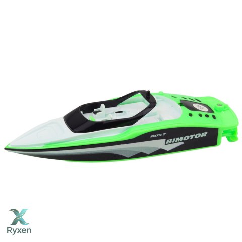 Łódź Motorówka Zdalnie Sterowana RC Biało-Zielona 15cm LEAN TOYS