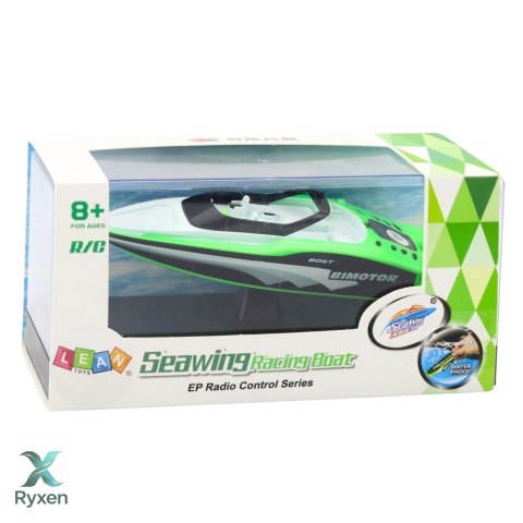 Łódź Motorówka Zdalnie Sterowana RC Biało-Zielona 15cm LEAN TOYS