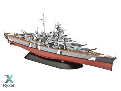 Model plastikowy okręt wojenny bismarck REVELL