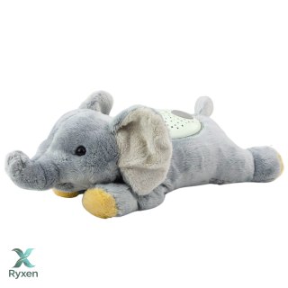 Słonik Pluszowy Usypiająca Przytulanka Projektor Dźwięki Szum LEAN TOYS