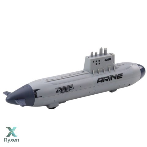 Statek Łódź Podwodna Strzelająca Torpedami Napęd Szara 28cm LEAN TOYS