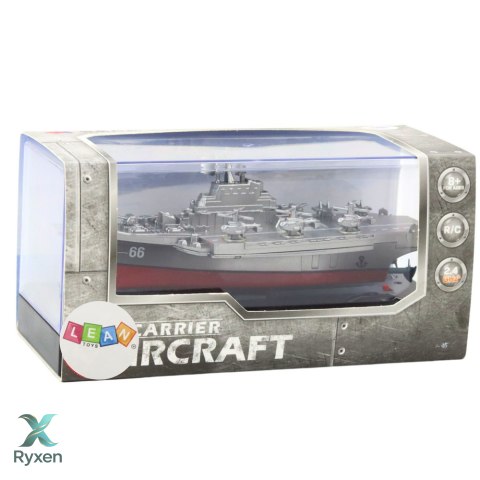 Statek Militarny Łódź Zdalnie Sterowana RC Srebrna 15cm LEAN TOYS