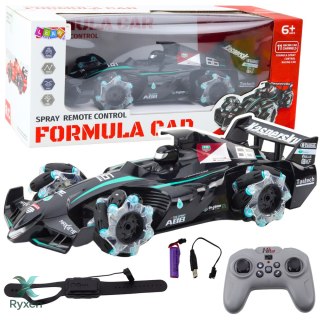 Wyścigówka Auto Sportowe Zdalnie Sterowana RC Efekt Dymu 2.4G Czarna LEAN TOYS