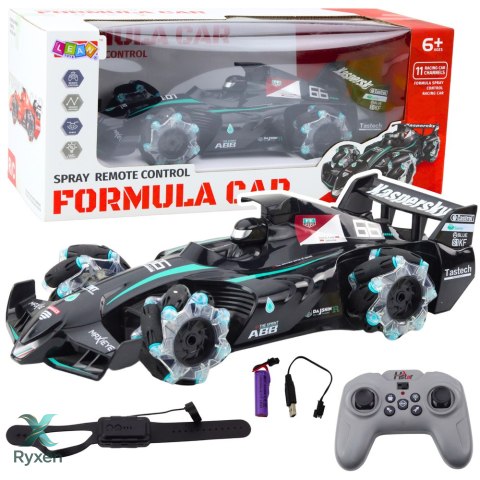 Wyścigówka Auto Sportowe Zdalnie Sterowana RC Efekt Dymu 2.4G Czarna LEAN TOYS