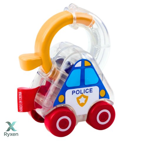 Zestaw Autek Z Kluczem Edukacyjne Policja Straż Karetka 3szt LEAN TOYS