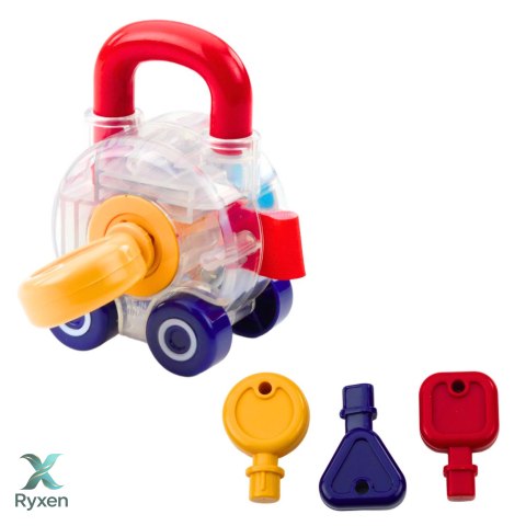 Zestaw Autek Z Kluczem Edukacyjne Policja Straż Karetka 3szt LEAN TOYS