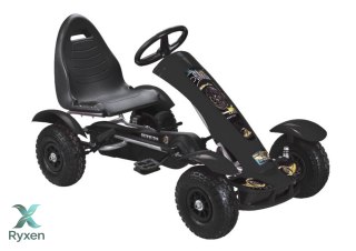 Sportowy Gokart Na Pedały F618 Pomowane Koła Obciążenie 50kg Czarny LEAN CARS