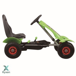 Sportowy Gokart Na Pedały F618 Pomowane Koła Obciążenie 50kg Zielony LEAN CARS
