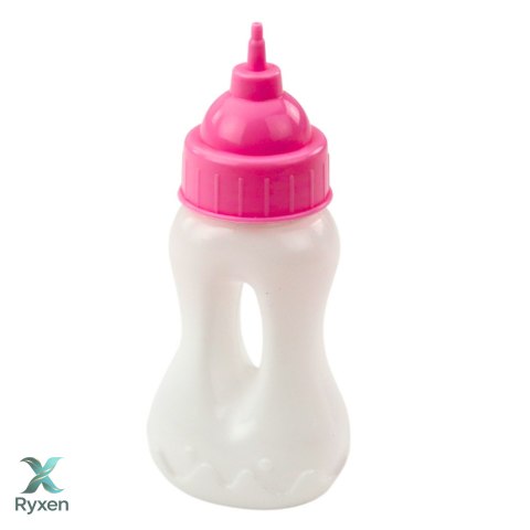 Lalka Bobas Z Butelką Do Karmienia Różowe Ubranko Dźwięki 30cm LEAN TOYS