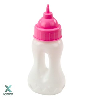 Lalka Bobas Z Butelką Do Karmienia Sukienka Pudrowy Róż Dźwięki 30cm LEAN TOYS