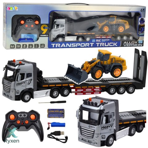 Laweta Z Koparką Zdalnie Sterowana RC Światła Dźwięki 1:24 LEAN TOYS