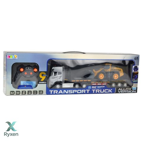 Laweta Z Koparką Zdalnie Sterowana RC Światła Dźwięki 1:24 LEAN TOYS