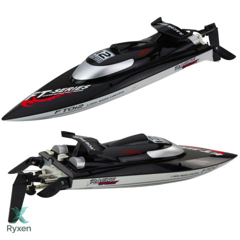 Łódź Motorówka FT012 Zdalnie Sterowana RC Czarna 50km/h 2.4G LEAN TOYS