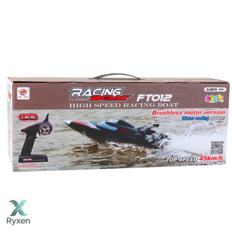 Łódź Motorówka FT012 Zdalnie Sterowana RC Czarna 50km/h 2.4G LEAN TOYS