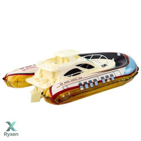 Luksusowy Jacht Łódź Pompowana Zdalnie Sterowana RC Światła LED LEAN TOYS