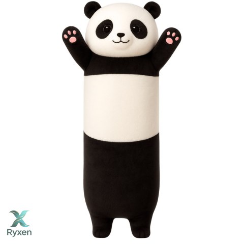 Pluszowa Maskotka Panda Poduszka Podłużna Wałek Biało Czarna 70cm LEAN TOYS