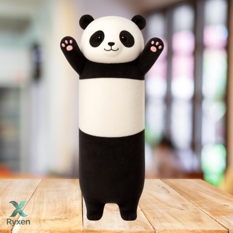 Pluszowa Maskotka Panda Poduszka Podłużna Wałek Biało Czarna 70cm LEAN TOYS