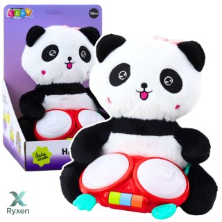 Pluszowa Panda Z Bębenkami Maskotka Przytulanka Światła Dźwięki LEAN TOYS