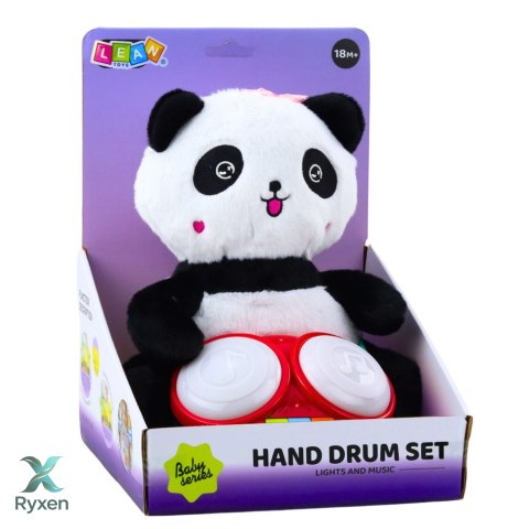 Pluszowa Panda Z Bębenkami Maskotka Przytulanka Światła Dźwięki LEAN TOYS